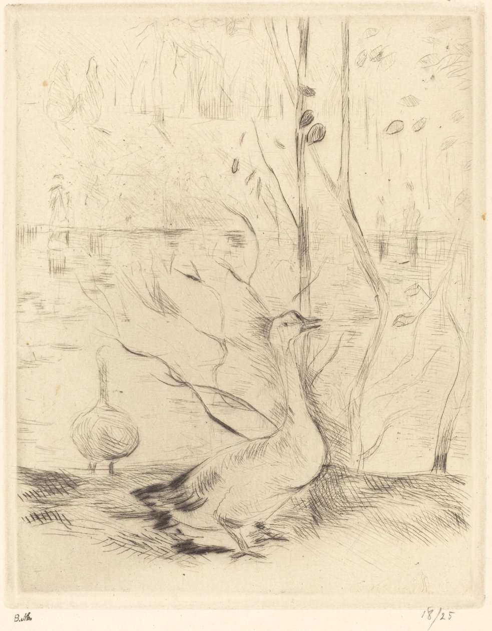Spaziergang im Boulougne-Wald von Berthe Morisot