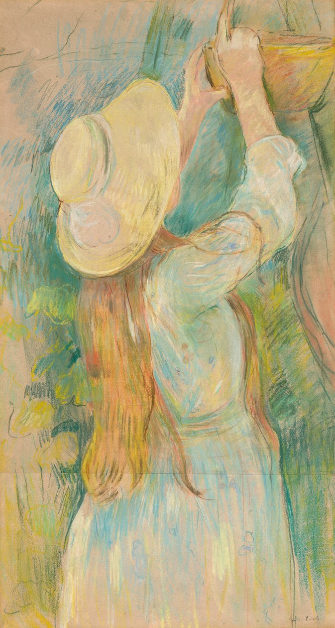 Junges Mädchen mit einem Korb von Berthe Morisot