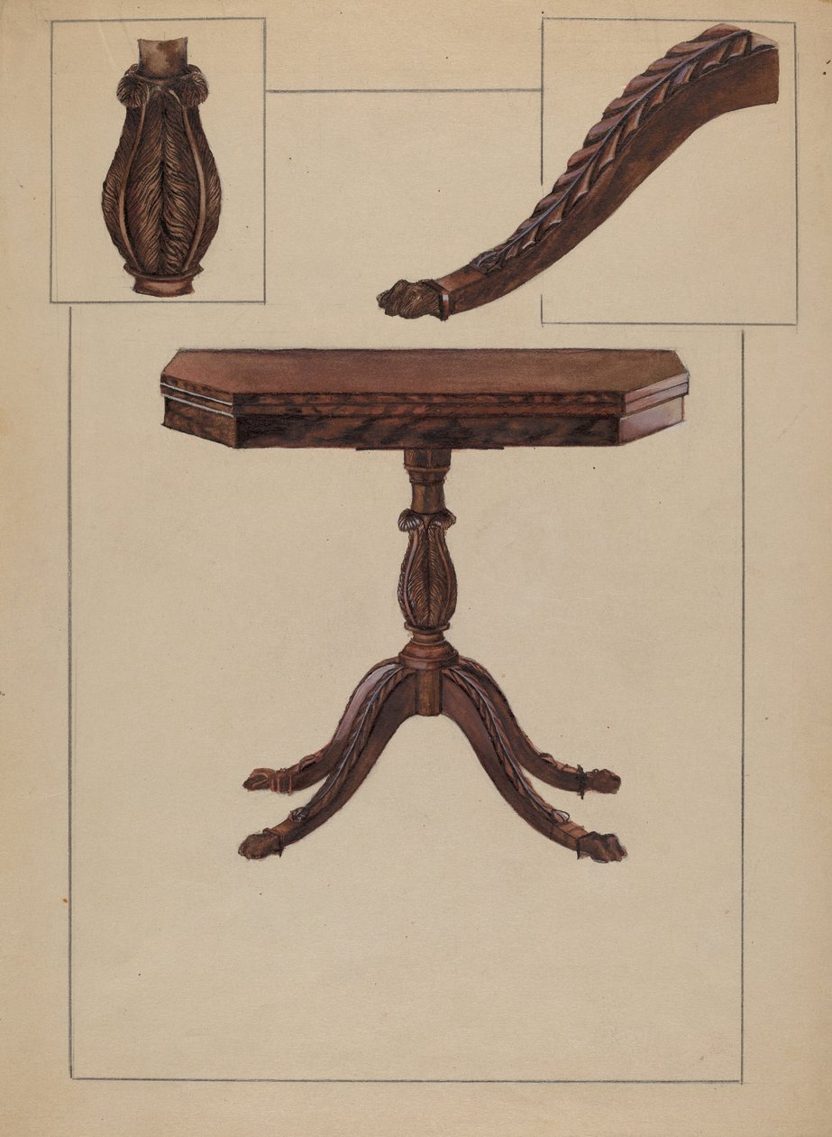 Kartentisch von Bessie Forman