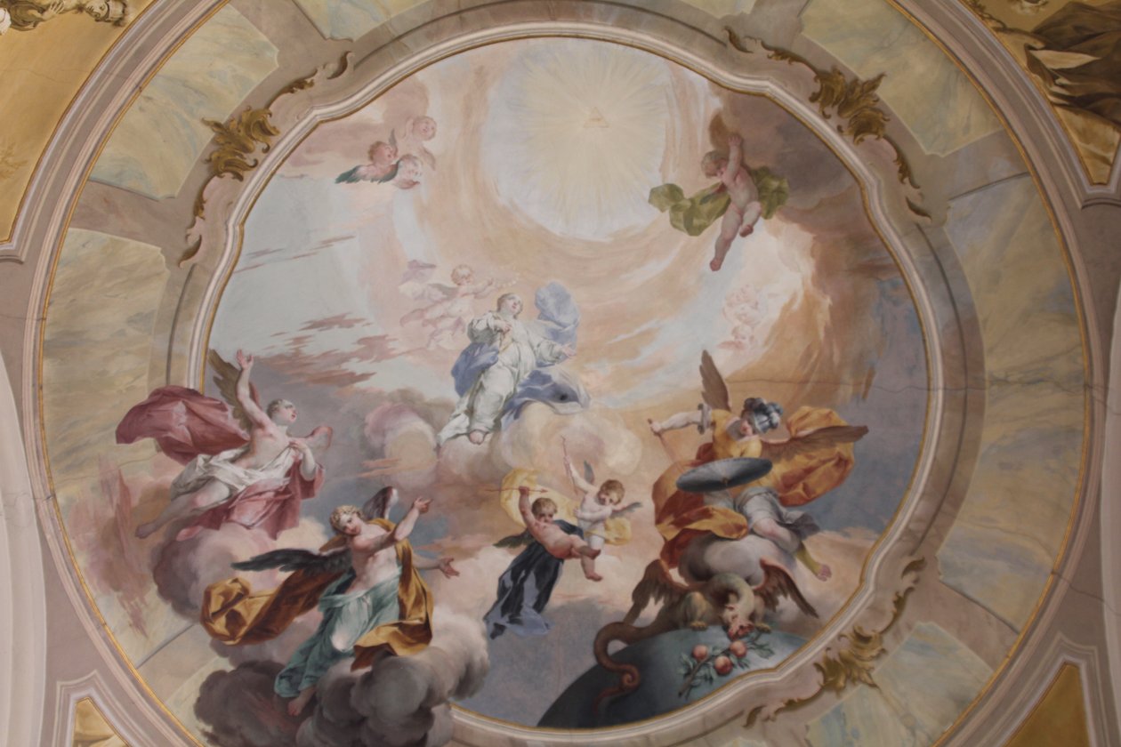 Madonna in der Prato-Kirche (Busto Arsizio) - Fresken an der Decke von Biagio Bellotti