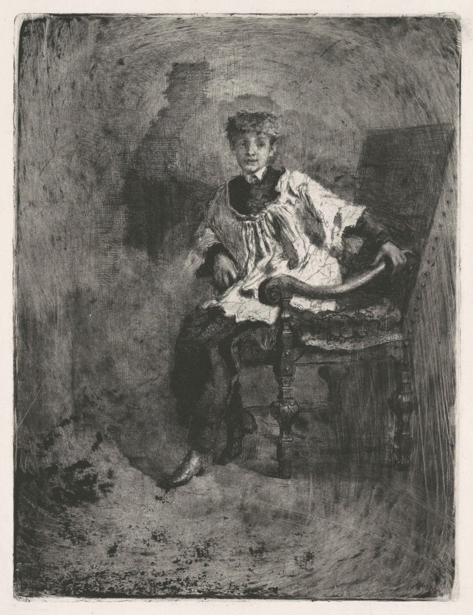 Sitzender Akolyth, ca. 1872 von Bianchi Mose