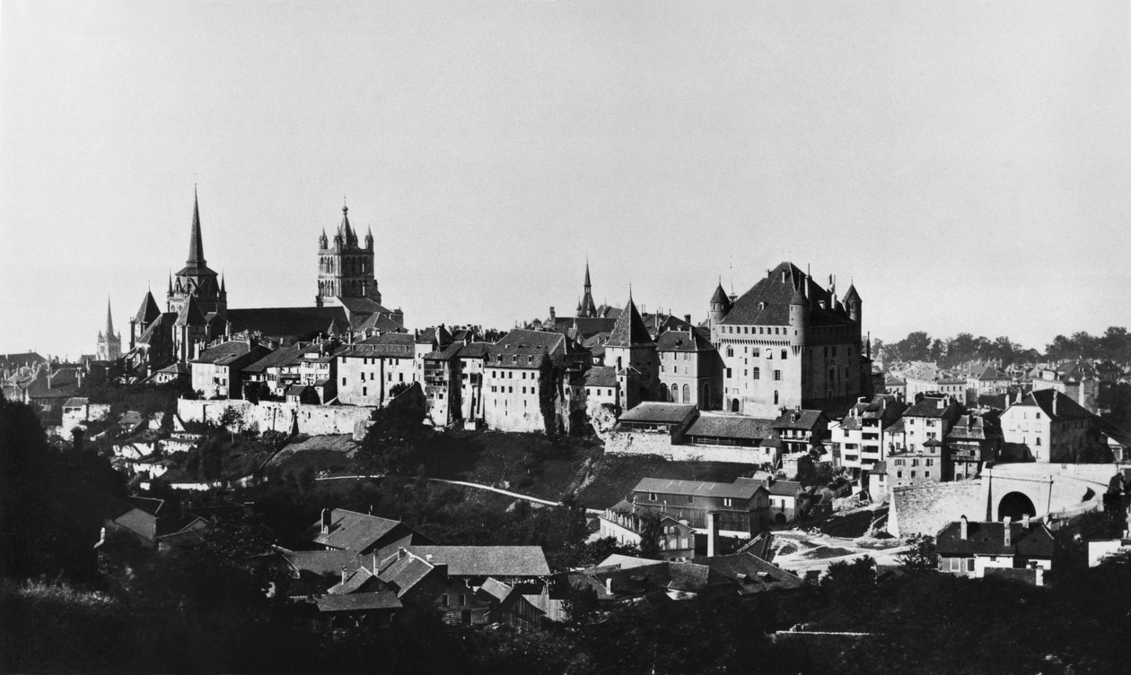 Ansicht von Lausanne, ca. 1856-60 von Bisson Freres Studio