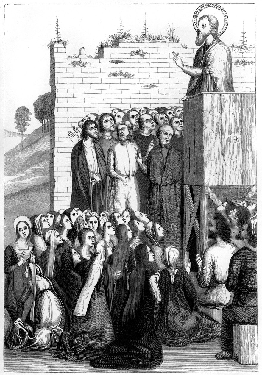 Christus predigt, 15. Jahrhundert, 1849 von Bisson and Cottard