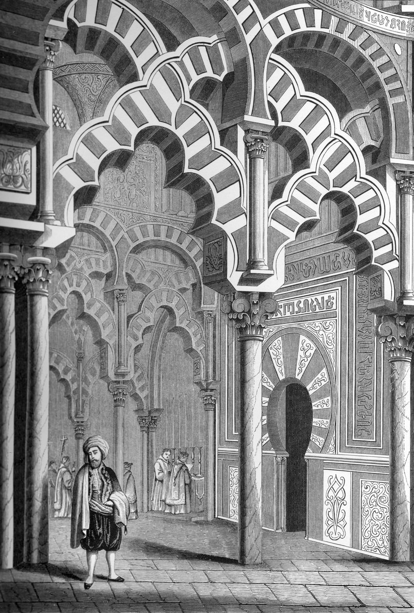 Die Mezquita, Córdoba, Spanien von Bisson and Cottard