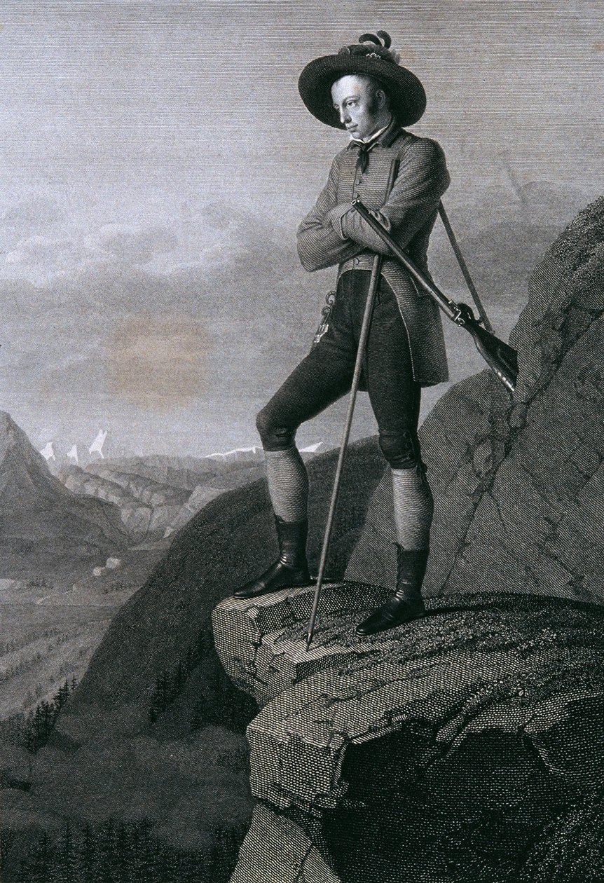 Erzherzog Johann als Gemsenjäger von Blasius Höfel