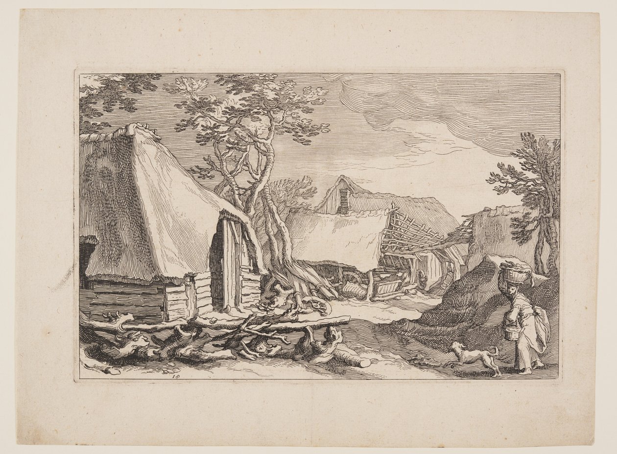 Tafel 18, aus Landschaften mit Bauernhäusern von Boetius Adams Bolswert