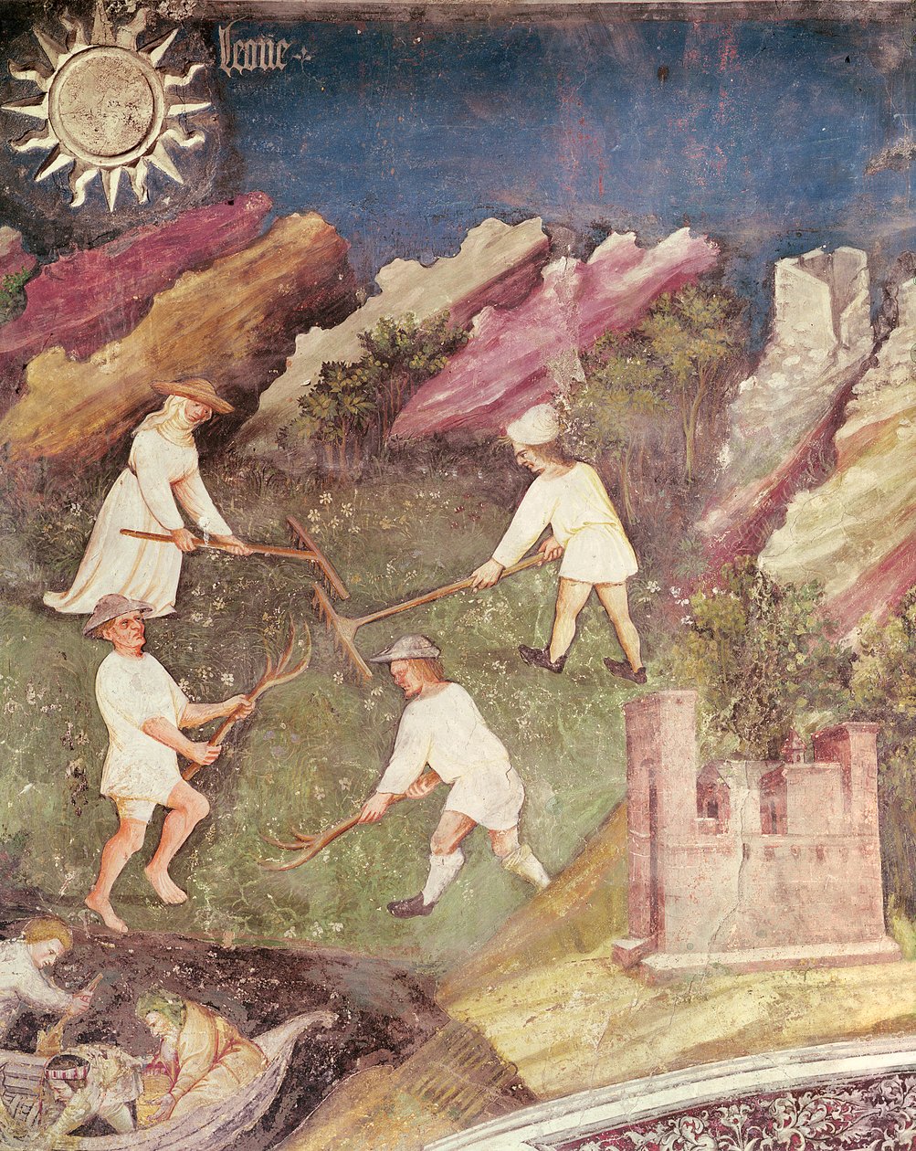 Der Monat Juli, Detail der Ernte, ca. 1400 von Bohemian School