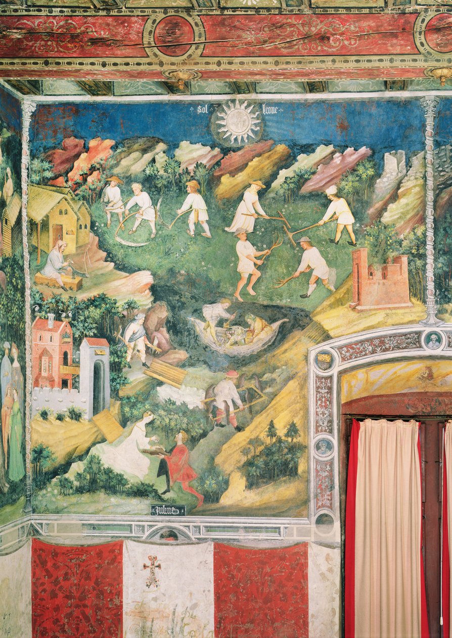 Der Monat Juli, ca. 1400 von Bohemian School