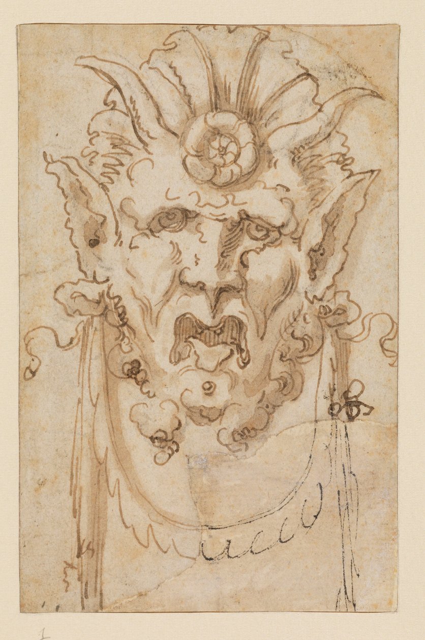 Groteske Maske von Bolognese School