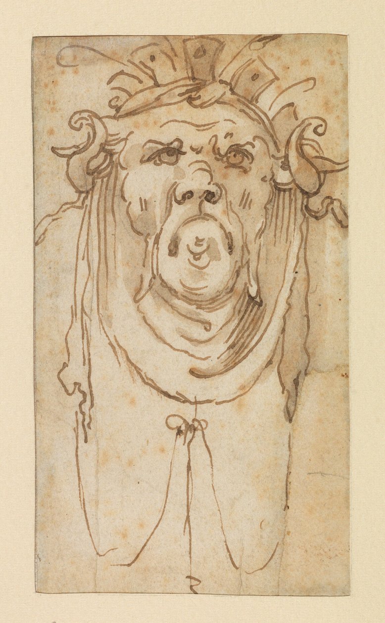 Groteske Maske, 17. Jahrhundert von Bolognese School