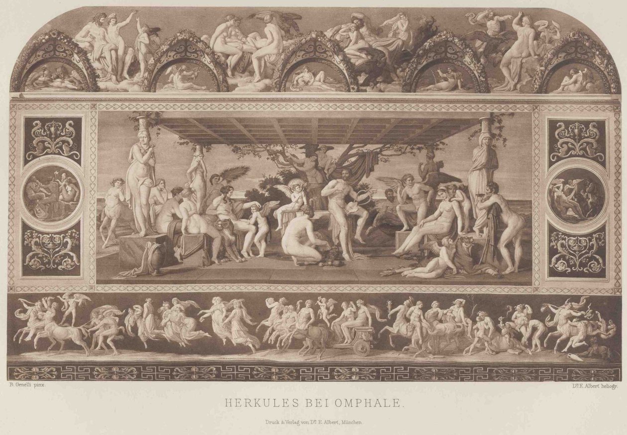 Herkules bei Omphale von Bonaventura Genelli