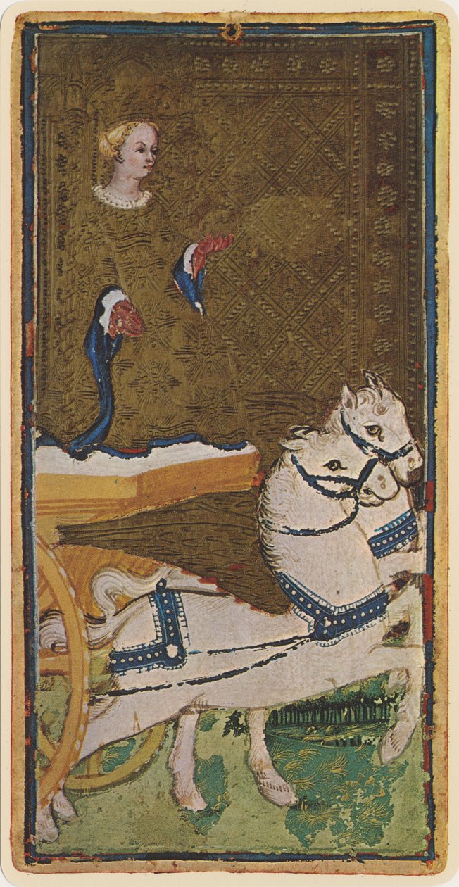 Der Wagen, Faksimile einer Tarotkarte aus dem 