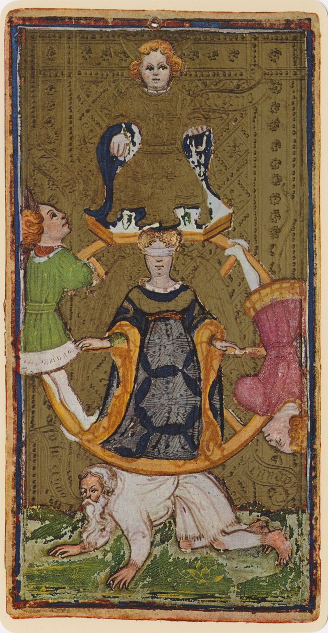 Das Rad des Schicksals, Faksimile einer Tarotkarte aus dem 