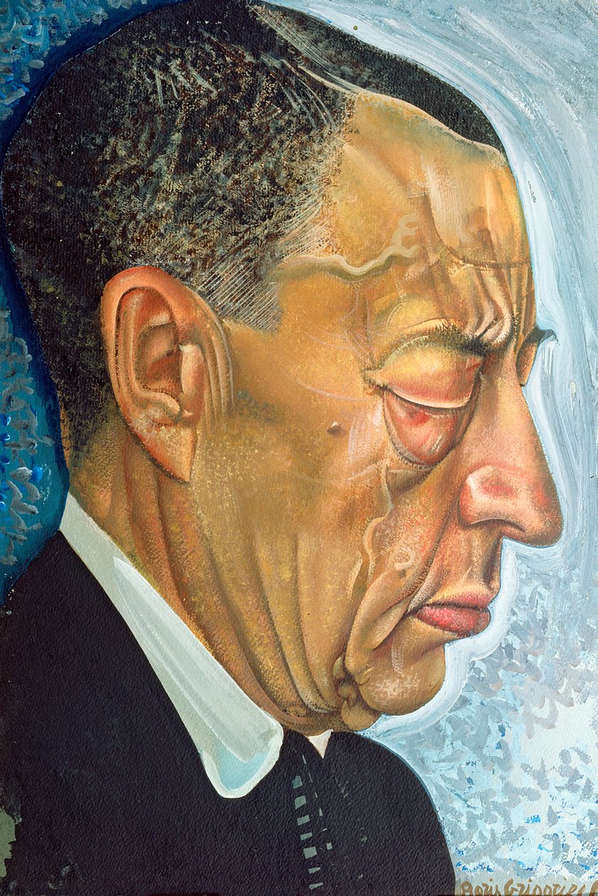 Porträt von Sergey Rakhmaninov, 1930 von Boris Dmitrievich Grigoriev