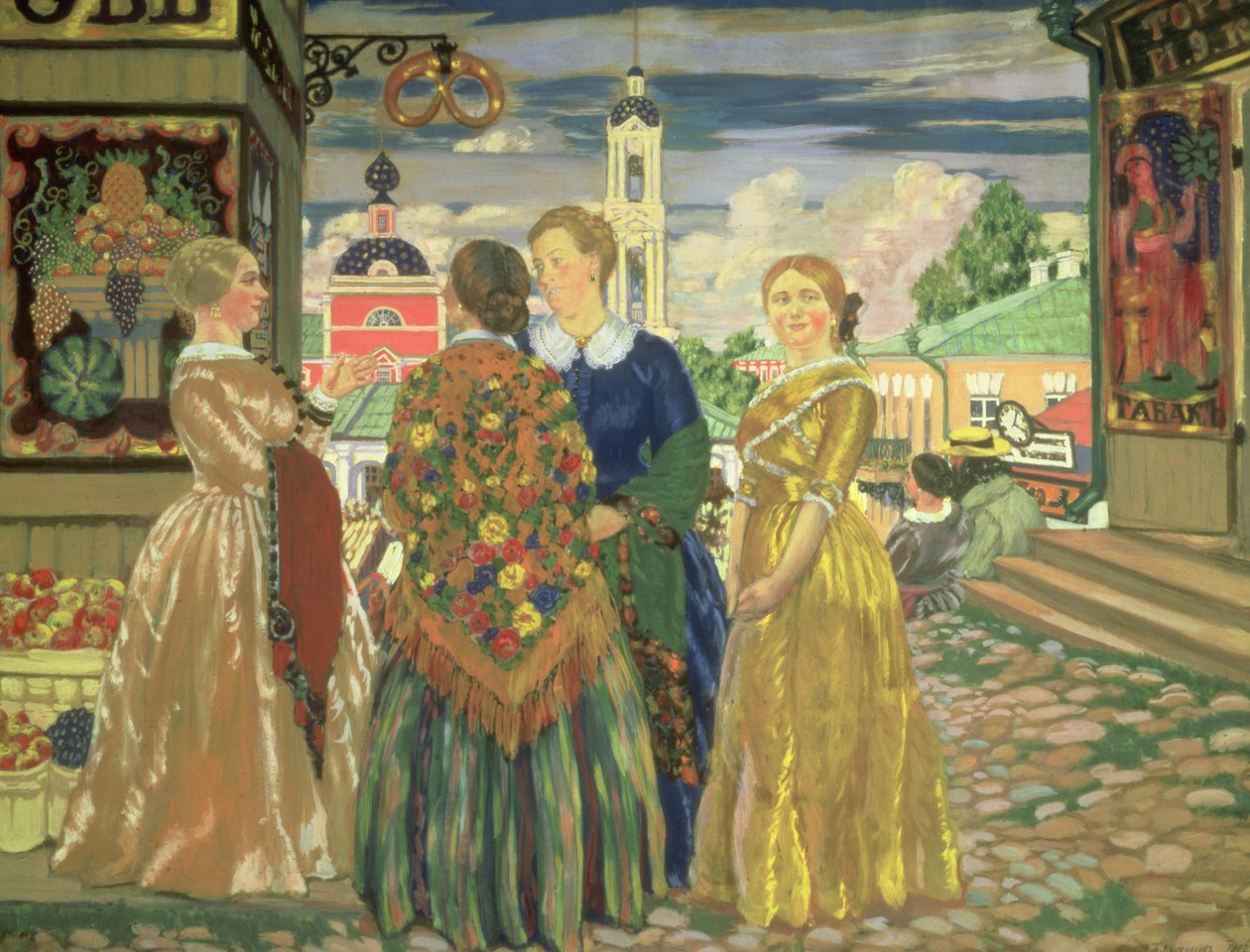 Händlerinnen von Boris Mikhailovich Kustodiev