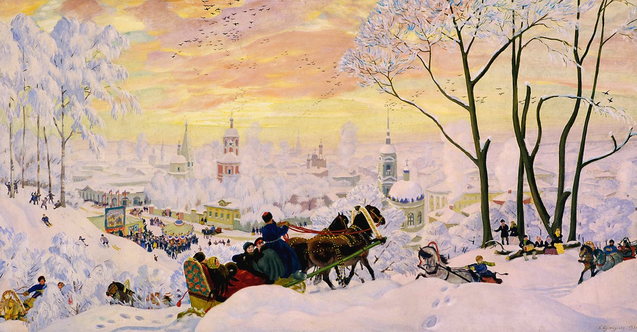 Masleniza von Boris Mikhailovich Kustodiev