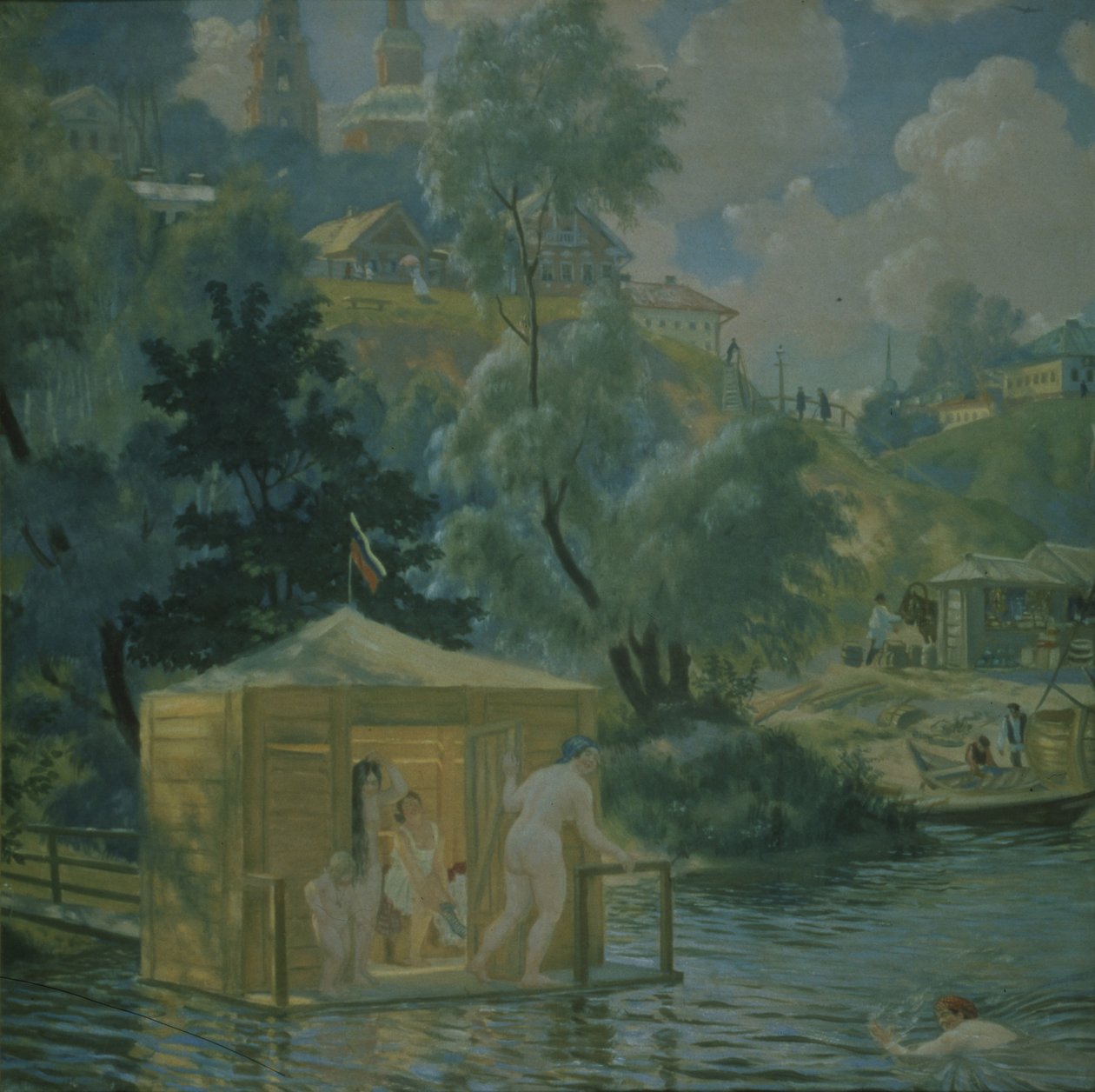 Badende, 1921 von Boris Mikhailovich Kustodiev