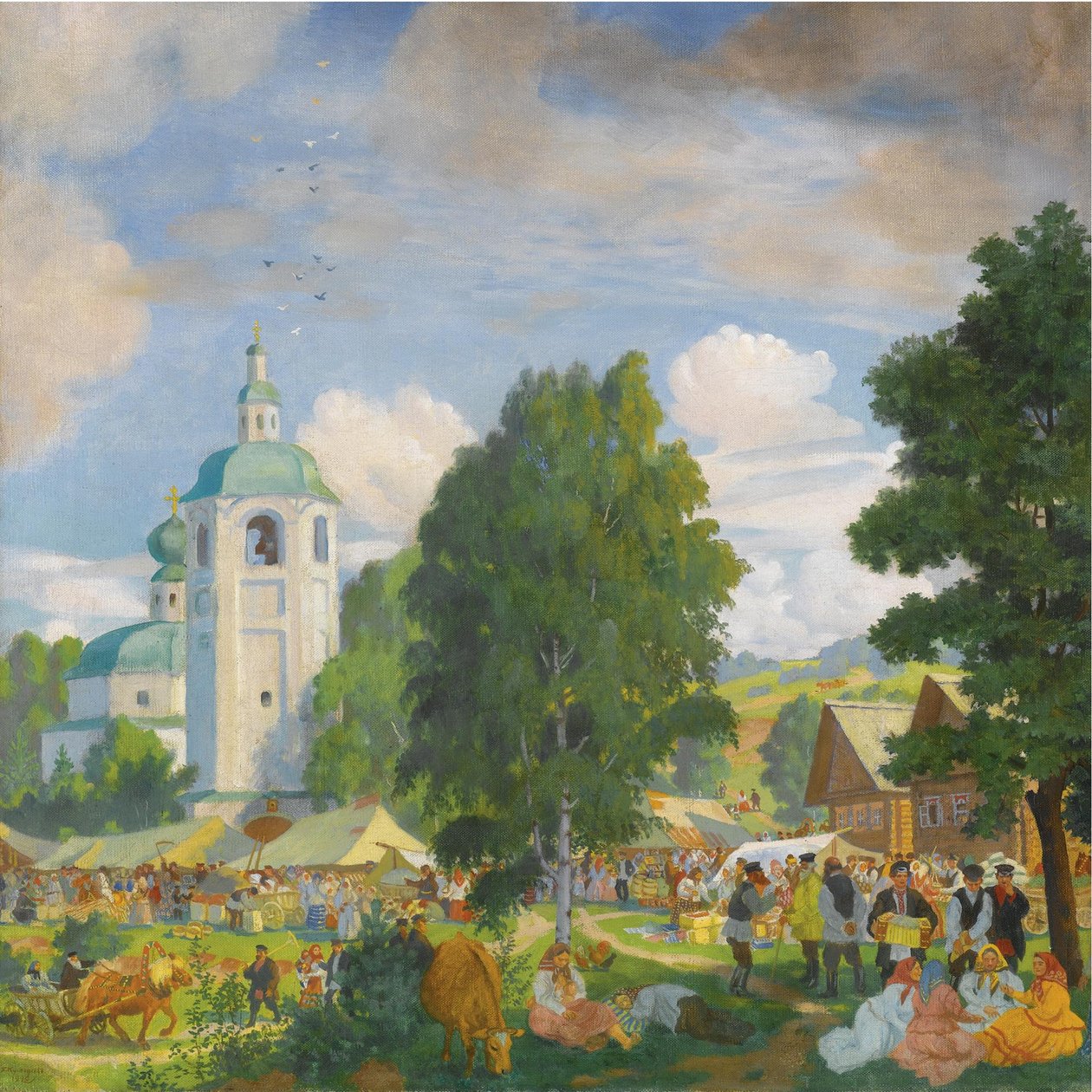 Das Dorffest, 1920 von Boris Mikhailovich Kustodiev