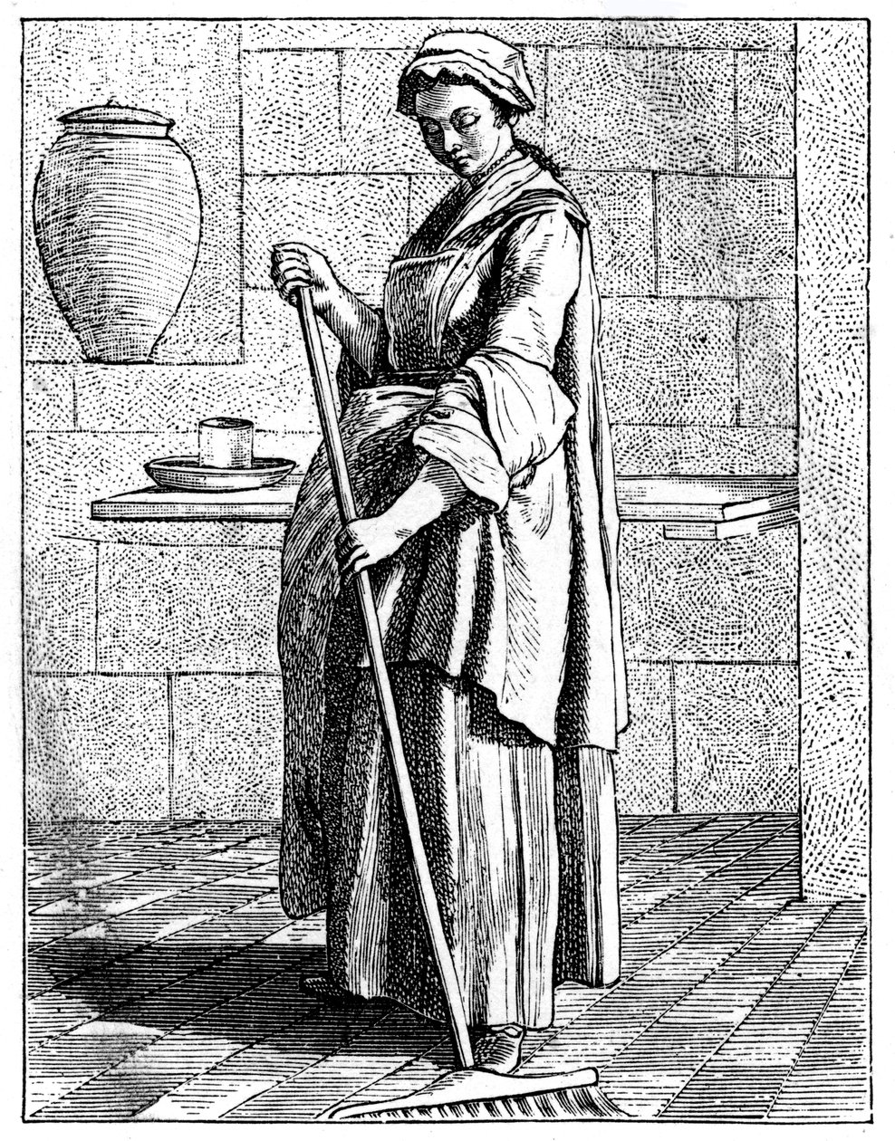 Ein Straßenkehrer, 1737-1742 von Bouchardon