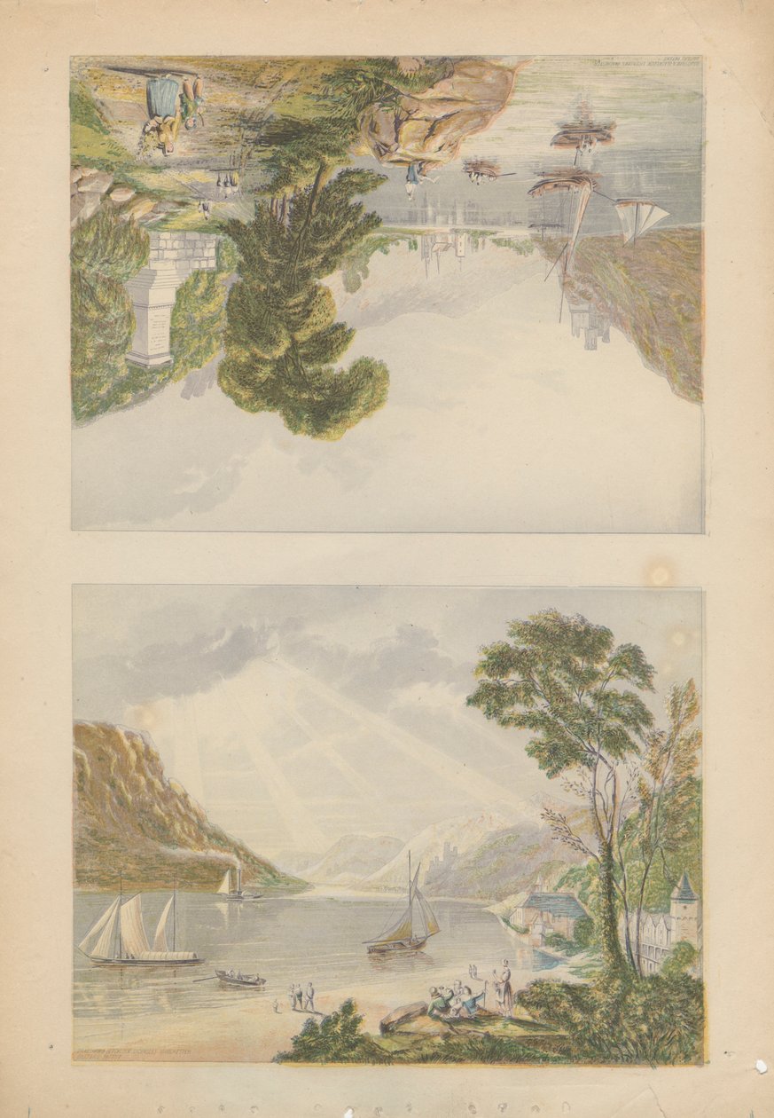 Bacharach und Blick in der Nähe von Bingen von Bradshaw and Blacklock