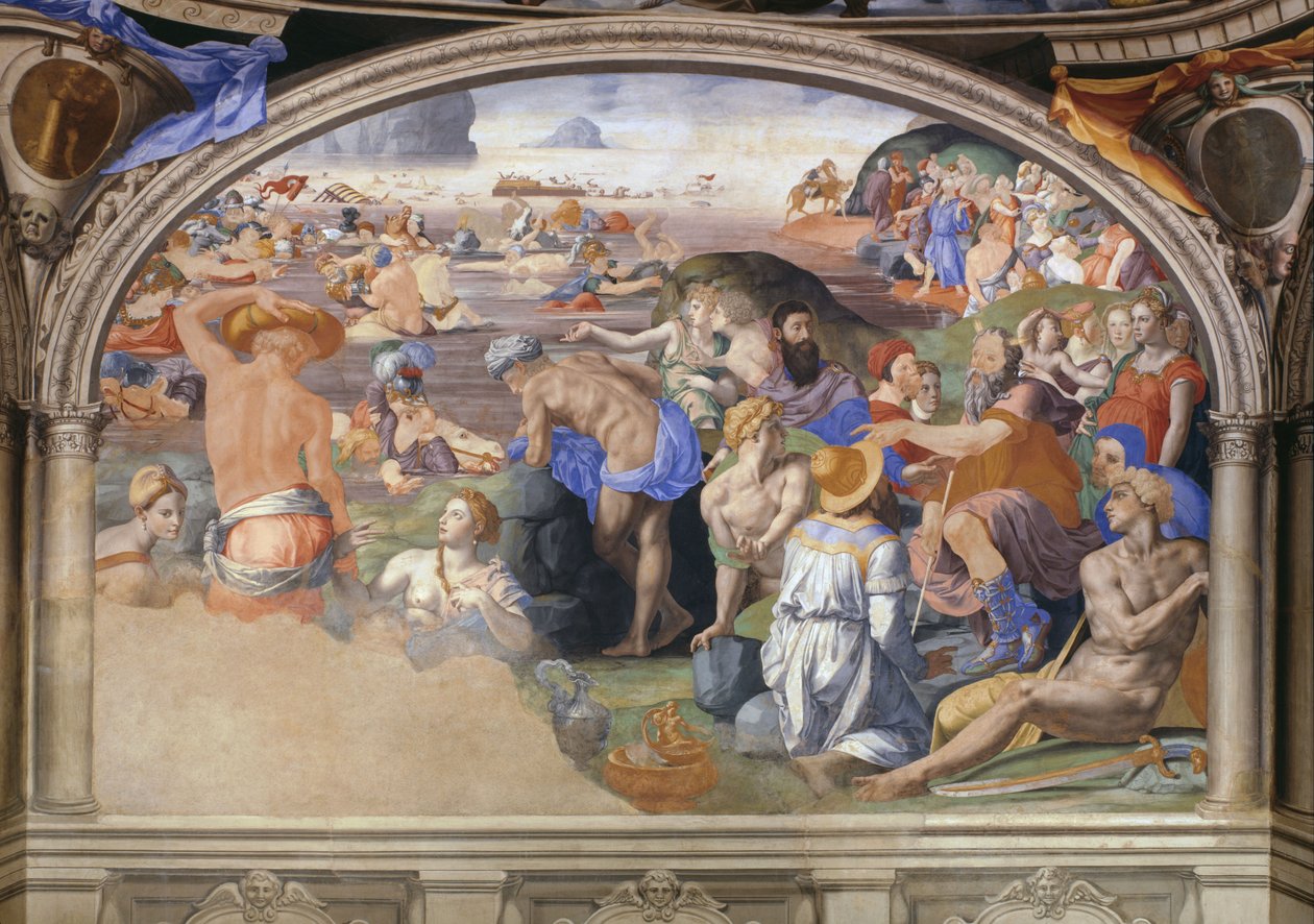 Die Durchquerung des Roten Meeres von Bronzino