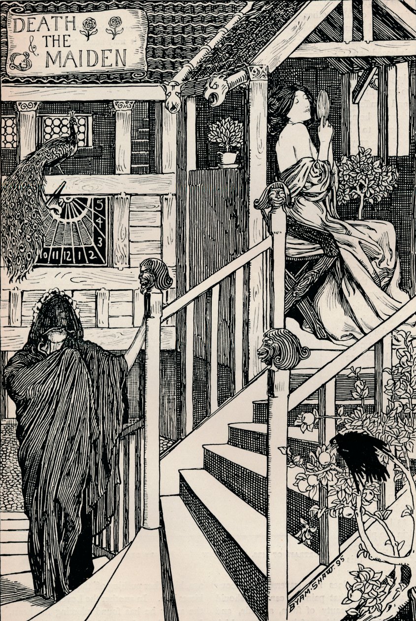 Tod und das Mädchen, 1895 von Byam Shaw