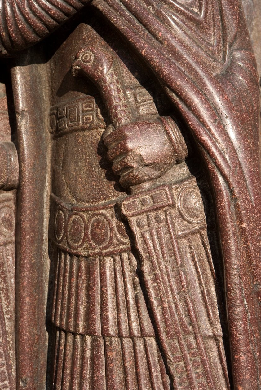Detail aus dem Porträt der vier Tetrarchen, ca. 300 (Porphyr) von Byzantine