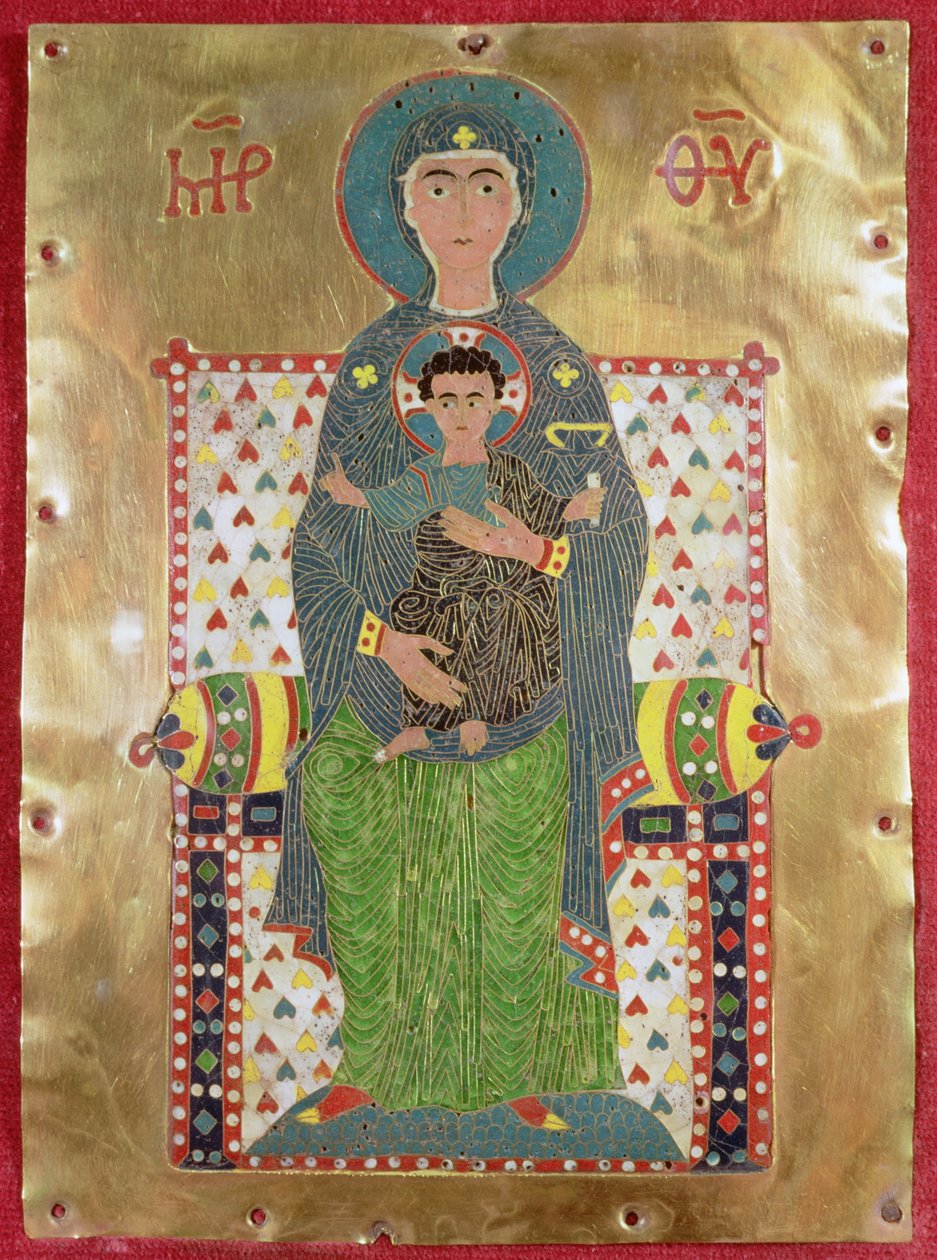Jungfrau und Kind auf dem Thron von Byzantine