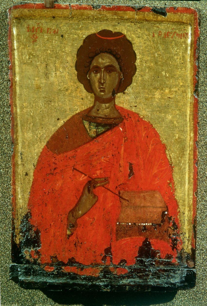 Ikone des Heiligen Pantaleon von Nikomedia (gest. ca. 305 n. Chr.) von Byzantine