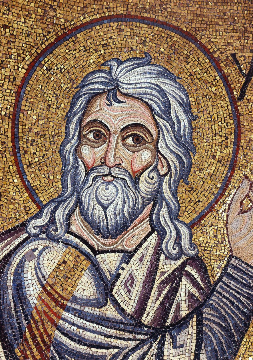 Detail des Propheten Jesaja (Mosaik) von Byzantine School