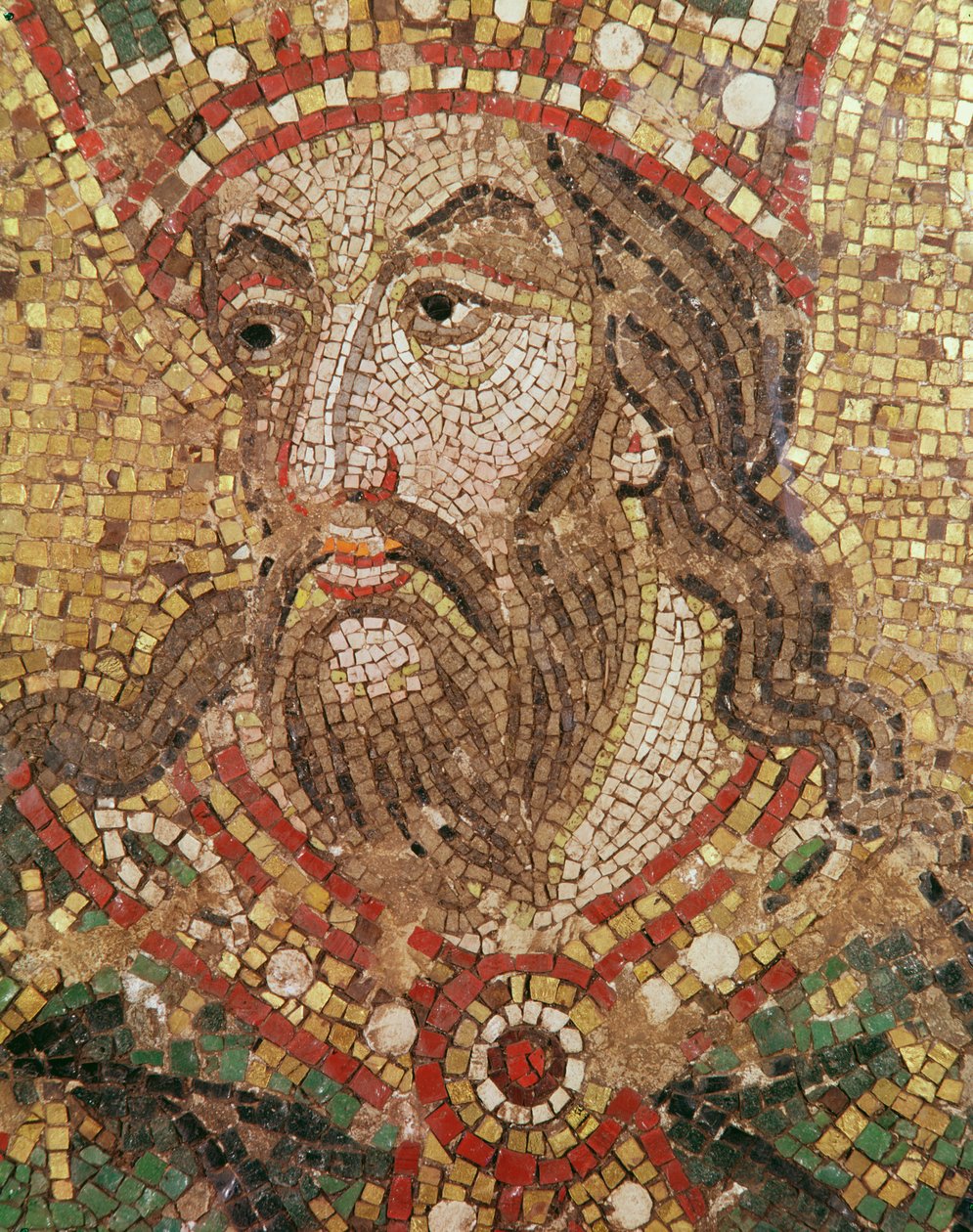Kopf eines Königs (Mosaik) (Detail) von Byzantine School