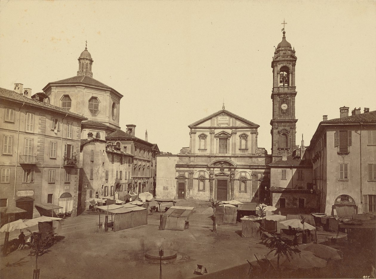 Ansichten von Mailand: Piazza Santo Stefano von C.D. Wagner