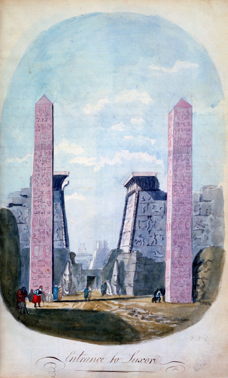 Eingang von Luxor, Ägypten, 19. Jahrhundert von CH Smith