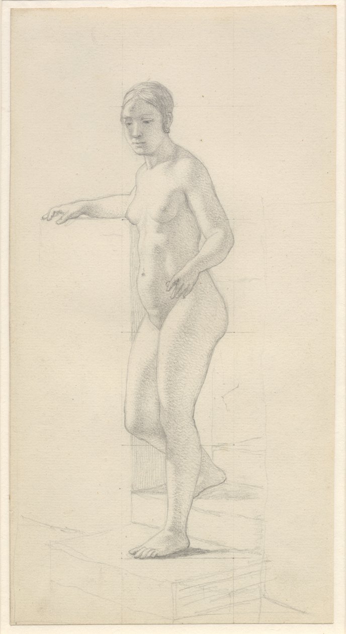 Stehendes weibliches Modell von Christoffer Wilhelm Eckersberg