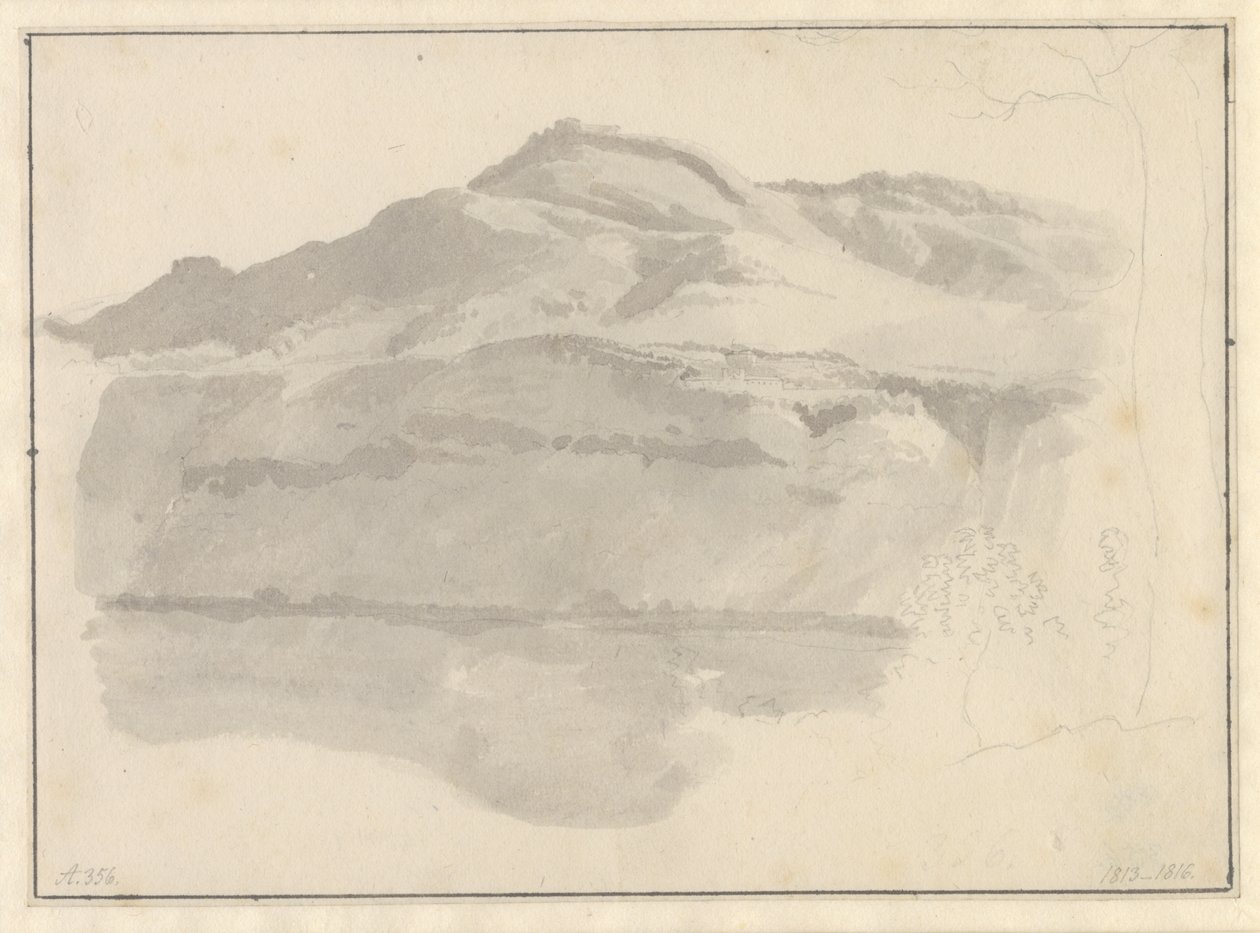 Blick auf den Albaner See von Christoffer Wilhelm Eckersberg