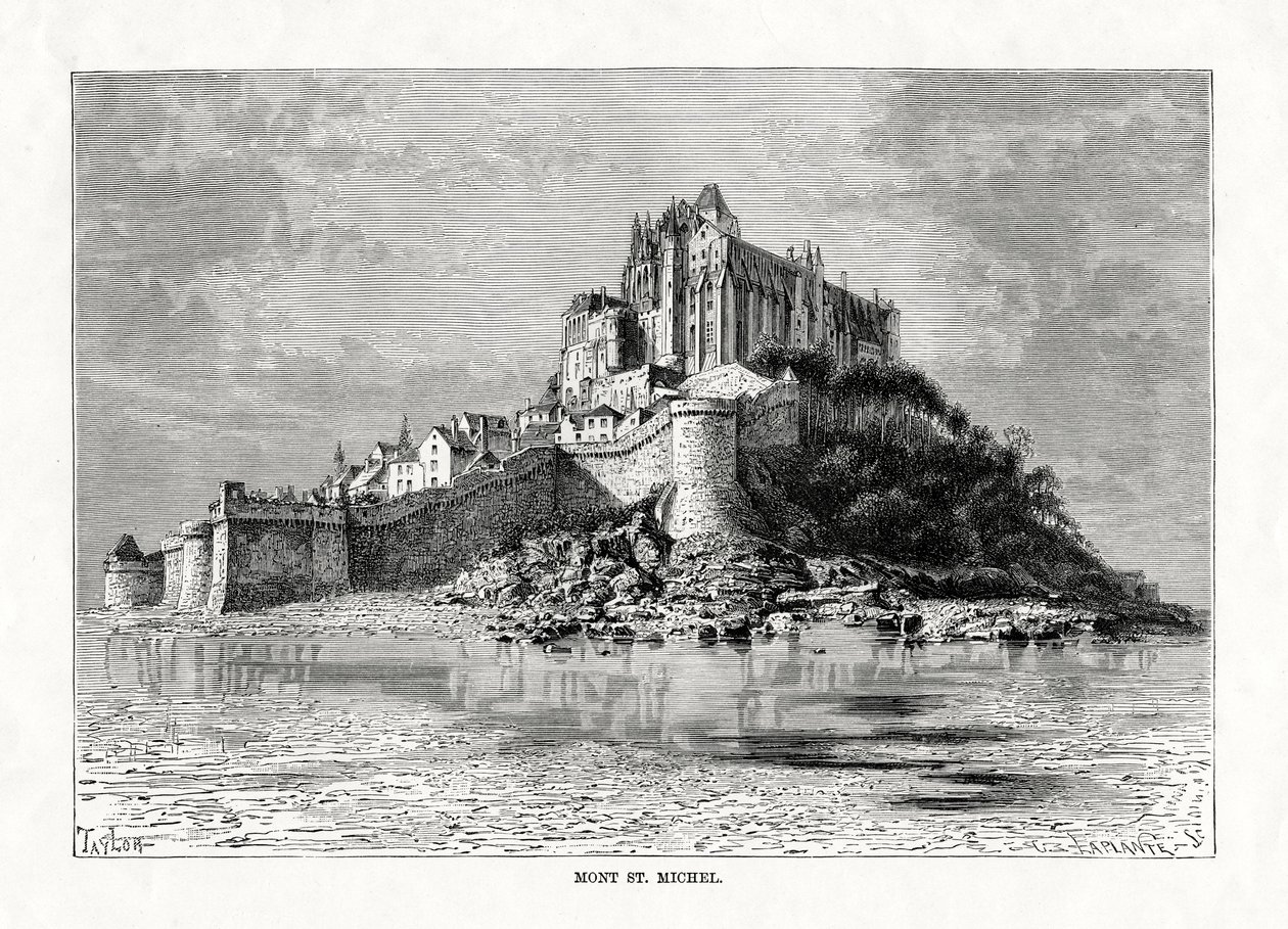 Mont-Saint-Michel, Normandie, Frankreich, 1879 von C. Laplante