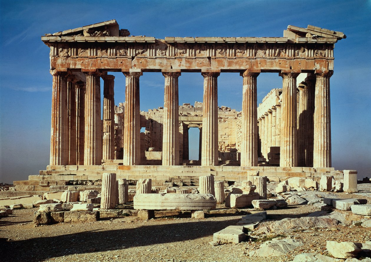 Fassade des Parthenon, erbaut 447-432 v. Chr. von Callicrates and Ictinus