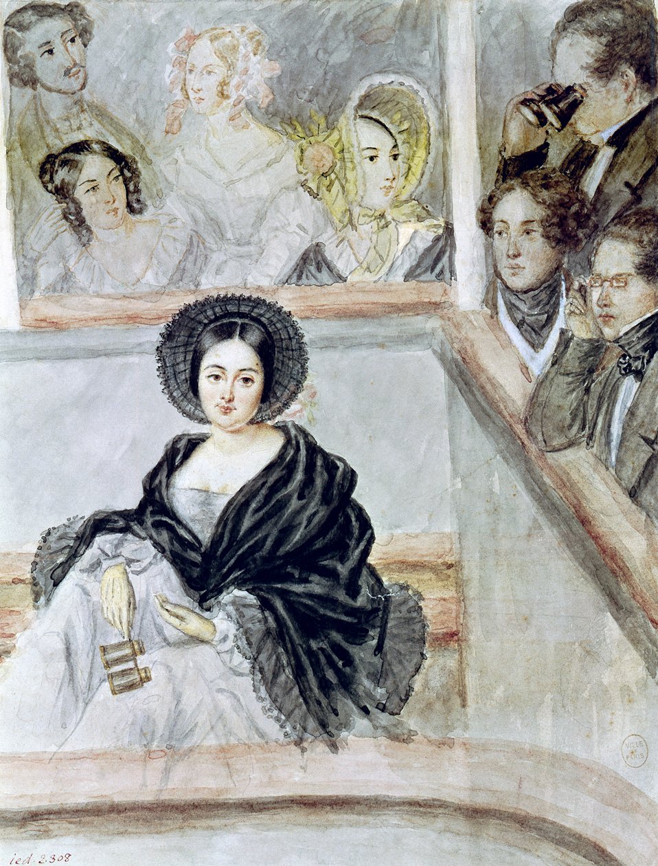 Marie Duplessis (1824-47) im Theater von Camille Joseph Etienne Roqueplan