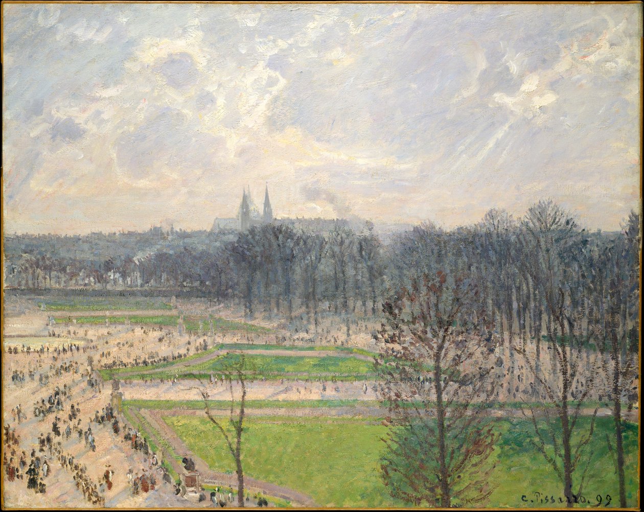 Der Garten der Tuilerien an einem Winternachmittag von Camille Jacob Pissarro