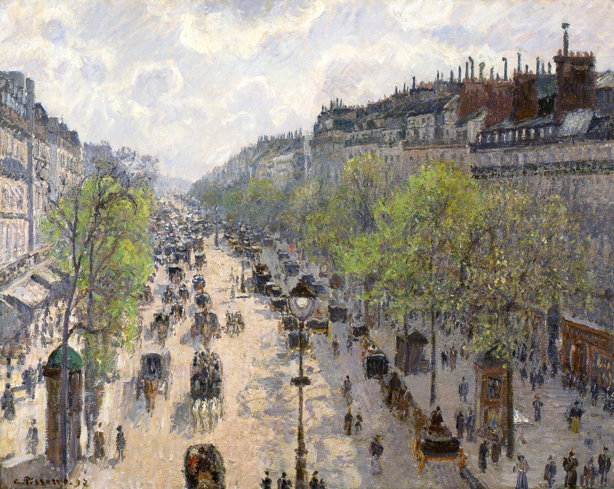 Boulevard Montmartre, Frühling, 1897 von Camille Jacob Pissarro