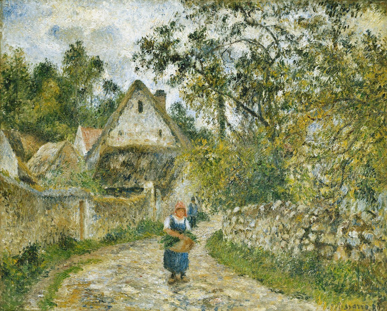 Le Chemin de Hameau-Chaumieres au Valhermeil von Camille Jacob Pissarro