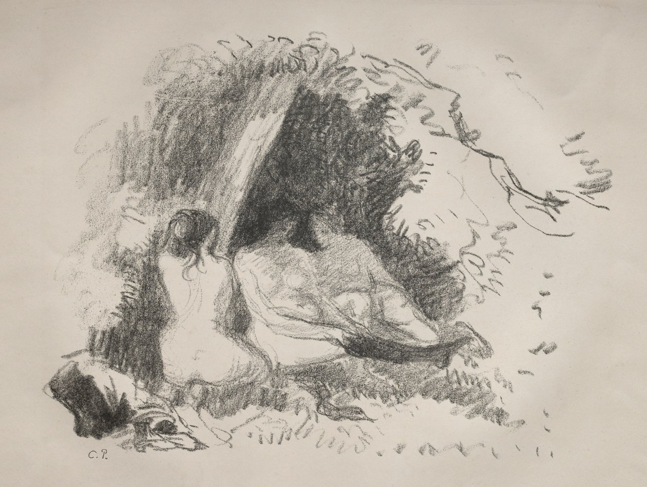 Nackte Frauen, ca. 1896 von Camille Jacob Pissarro