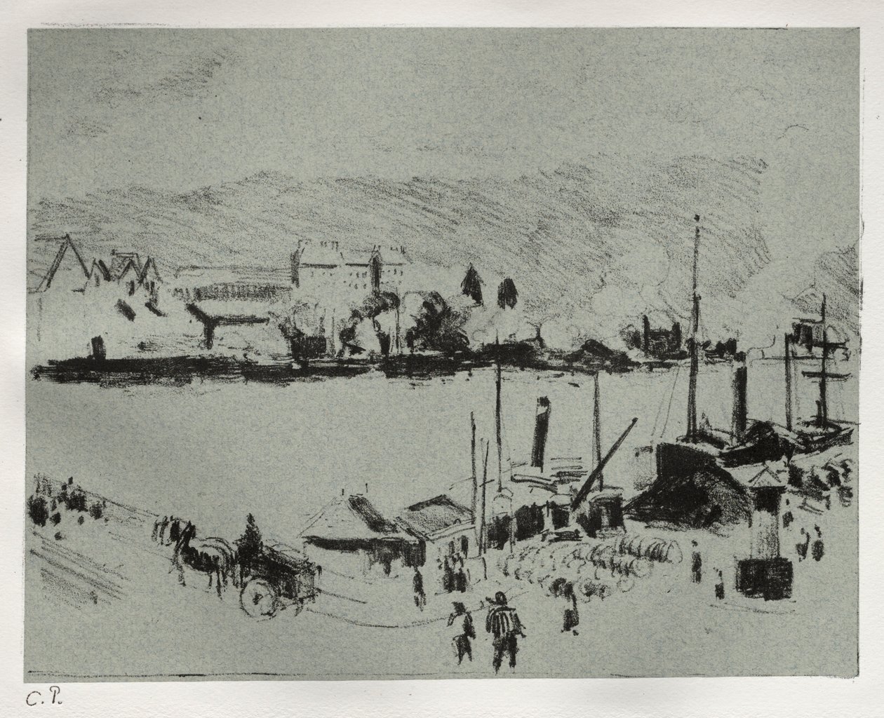 Quai Boieldieu in Rouen, ca. 1896 von Camille Jacob Pissarro