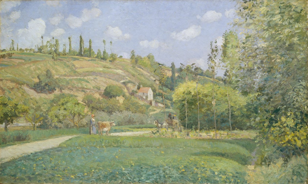 Ein Kuhhirte in Valhermeil, Auvers-sur-Oise von Camille Jacob Pissarro