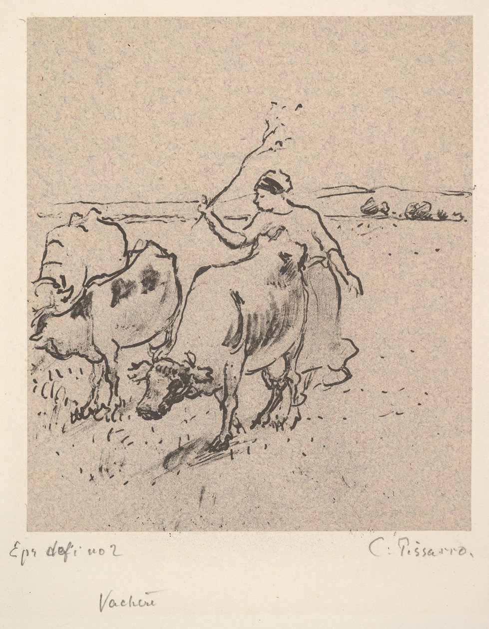 Kuhhirte, ca. 1899 von Camille Jacob Pissarro