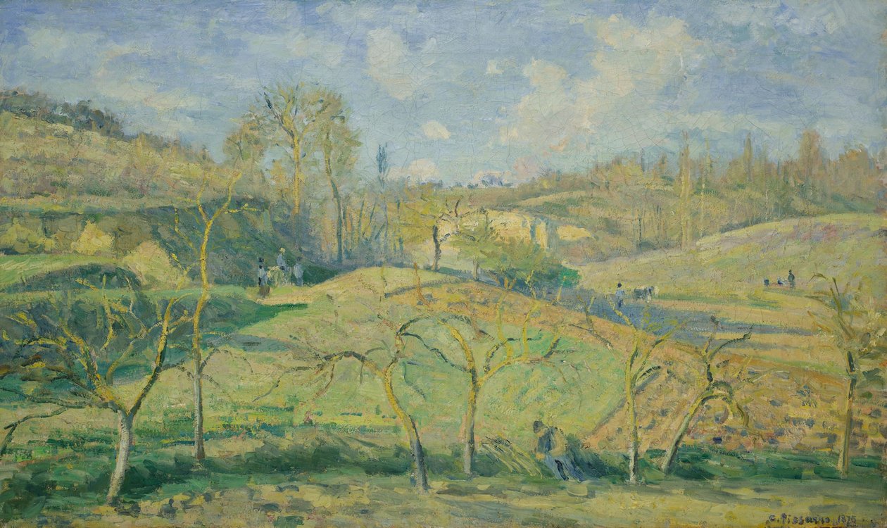 Märzsonne, Pontoise von Camille Pissarro