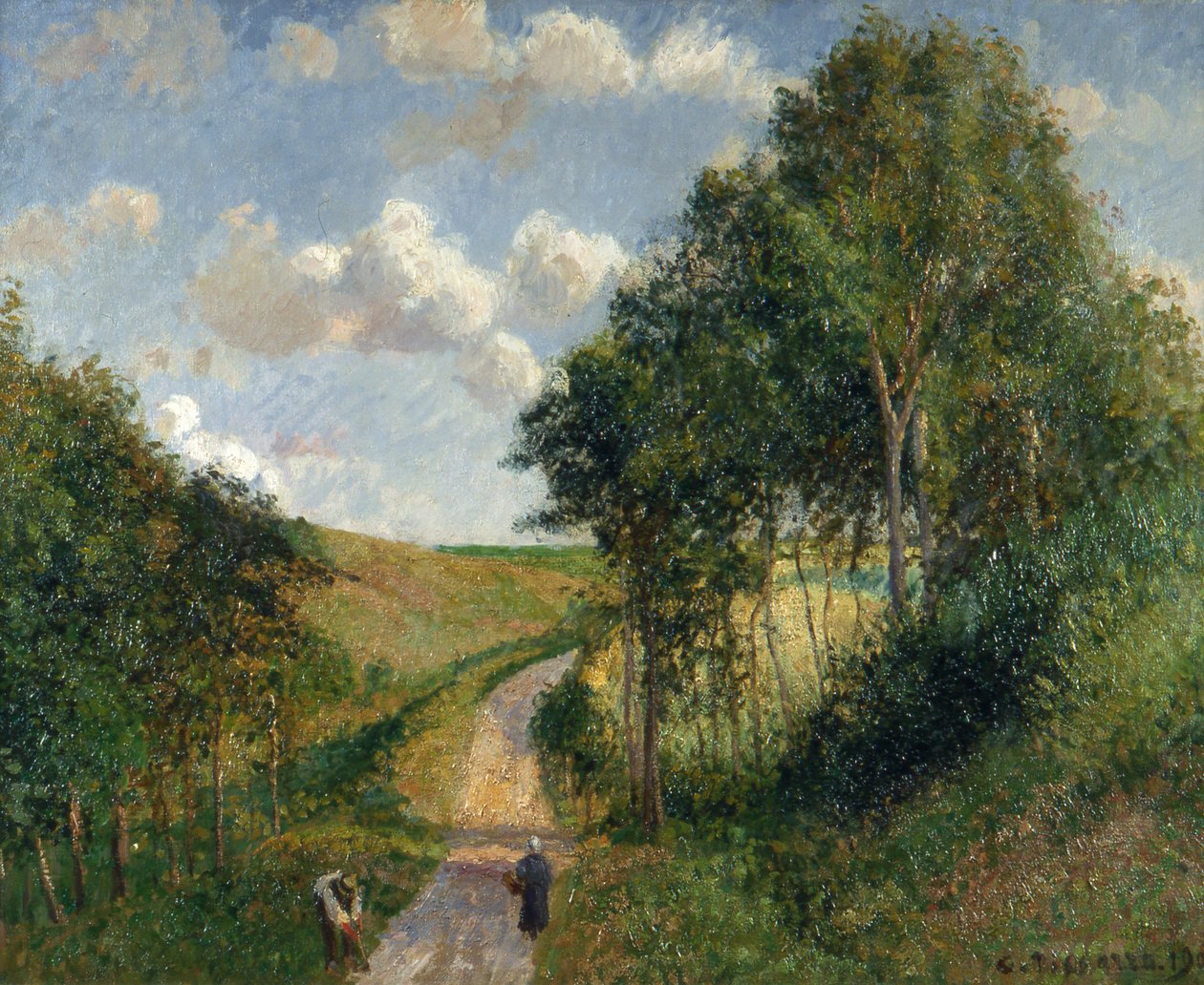 Landschaft in Berneval von Camille Pissarro