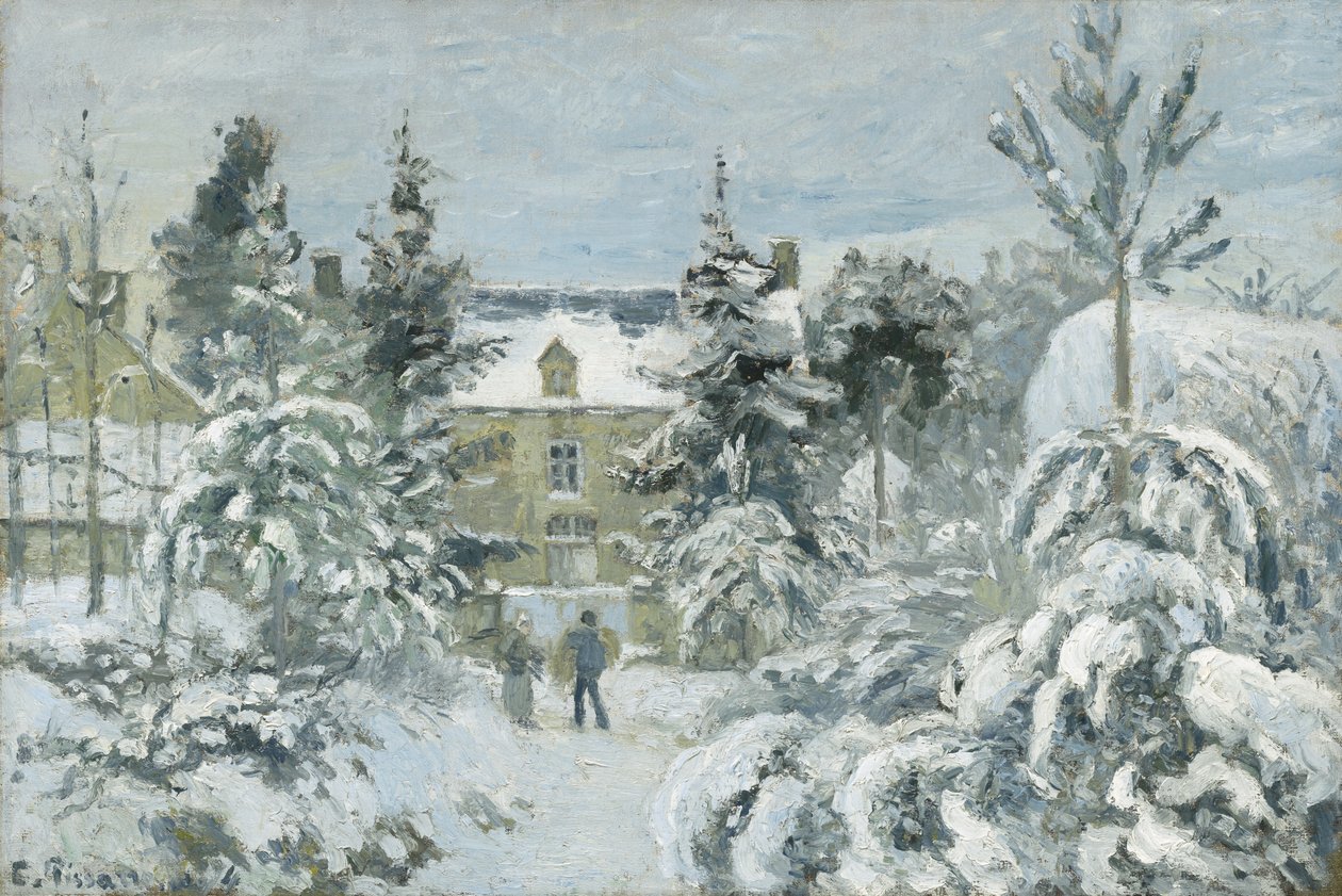 Piettes Haus in Montfoucault, 1874 von Camille Jacob Pissarro