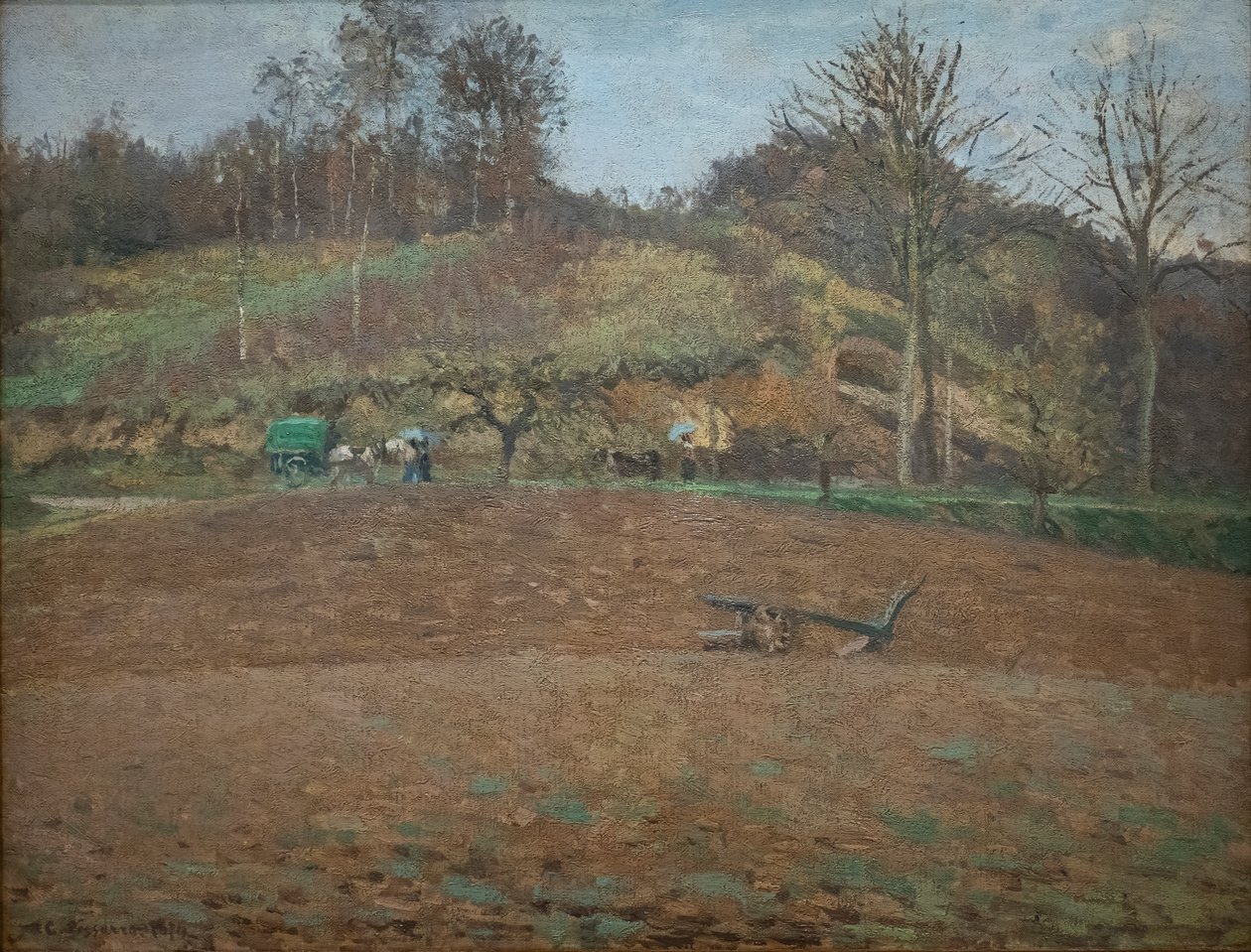 Gepflügtes Land von Camille Pissarro