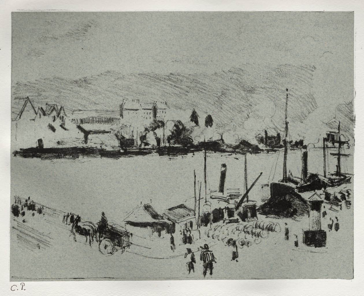 Quai Boieldieu in Rouen von Camille Pissarro